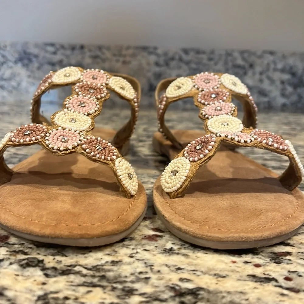 Bed|Stu Bead & Rhinestone Sandals